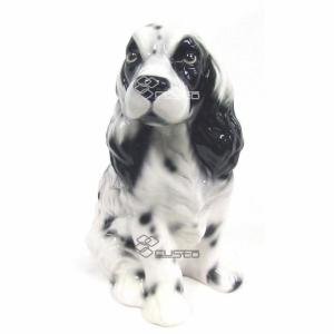 コッカスパニエル 置物 犬 インテリア オブジェ 陶器 イタリア