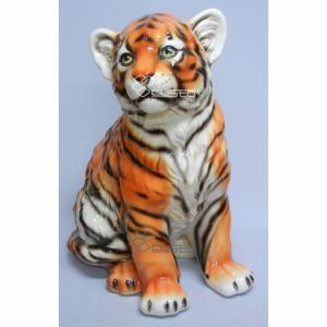 陶器 動物 ライオン 置物 イタリア製 獅子 完成品 ヨーロピアン