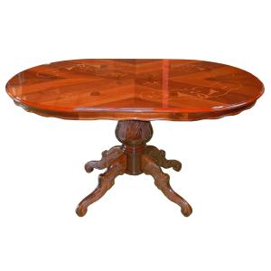 ダイニングテーブル 丸 艶有り イタリアテーブル イタリア家具