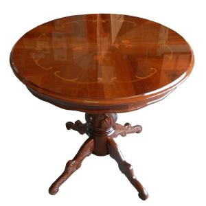 ダイニングテーブル 丸 艶有り イタリアテーブル イタリア家具