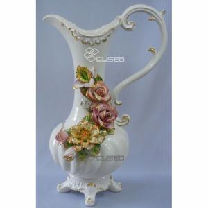 陶器 花瓶 バラ インテリア イタリア花瓶 イタリア置物 インテリア雑貨