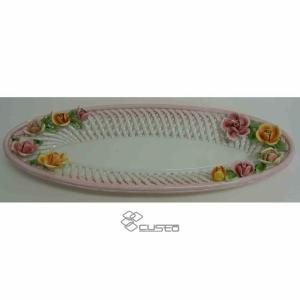 陶器 バスケットバラ バスケット インテリア イタリア雑貨 インテリア