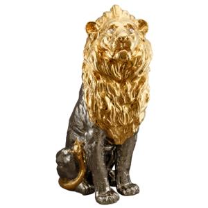 陶器 動物 ライオン 置物 イタリア製 獅子 完成品 ヨーロピアン