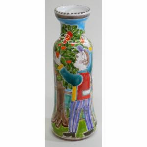 陶器 花瓶 バラ インテリア イタリア花瓶 イタリア置物 インテリア雑貨