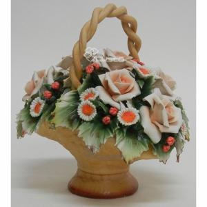 陶器 陶花 大小の様々な花 インテリア イタリア置物 イタリア