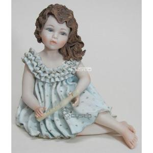 陶器人形 女の子 西洋陶器 インテリア オブジェ イタリア人形 イタリア