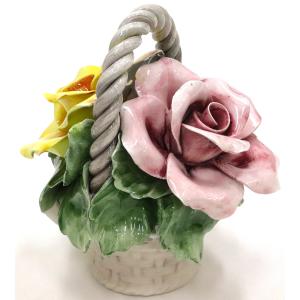 陶器 陶花 大小の様々な花 インテリア イタリア置物 イタリア雑貨