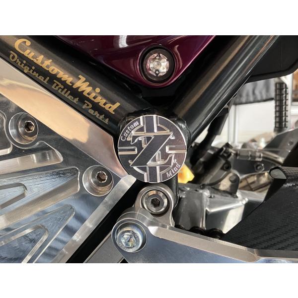 ゼファー1100/400/X用フレームホールプラグZ光沢アルマイトシルバー