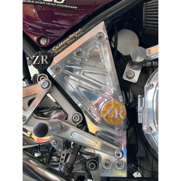 ゼファー1100用ピボットプレート アルミ削り出し(ポリッシュ仕上げ)