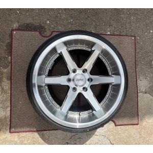 タイヤ付きホイール　19インチ ホイール美品】カールソン 1/16 RSR 19in 8J 9J +50 PCD112