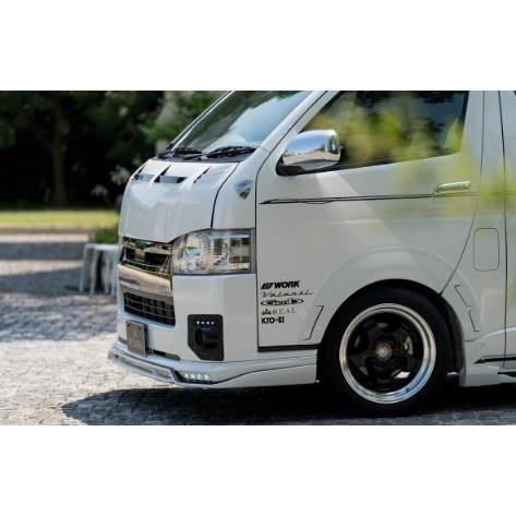 ロウェン ハイエース 200系 KDH20# TRH20# 5型 フロントオーバーフェンダー FRP...