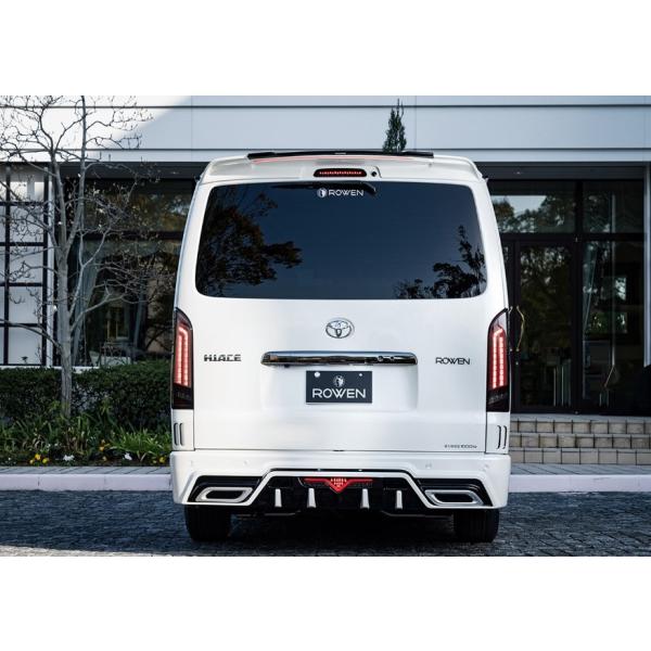 ロウェン ハイエース 200系 GDH20# TRH20# 6型 リアバンパー FRP 未塗装 1T...