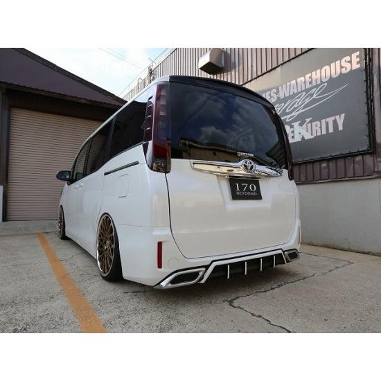 シックスセンス ヴォクシー 80系 リアアンダーガーニッシュ マフラーリング付き ABS 未塗装 8...