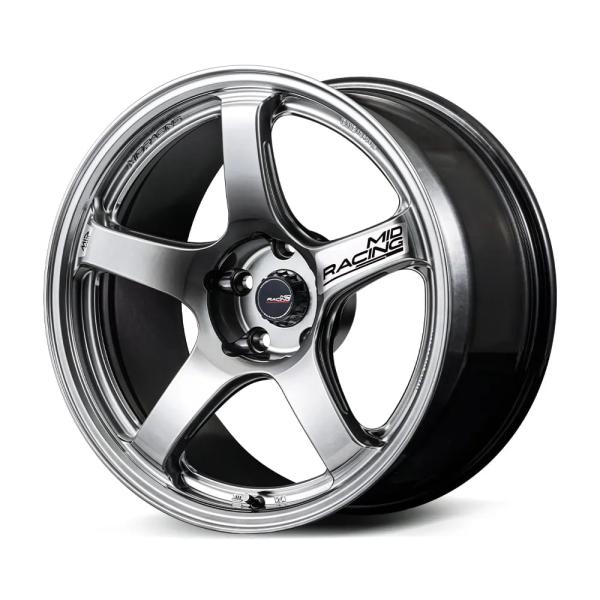 18インチ 5H100 8.5J+45  5穴  ホイール 1本 ハイパーシルバー MID RACI...