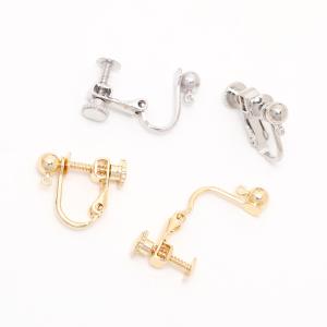 ネジバネ式イヤリング ボール カン付き 4mm...の詳細画像2