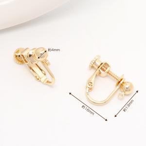 ネジバネ式イヤリング ボール カン付き 4mm...の詳細画像3