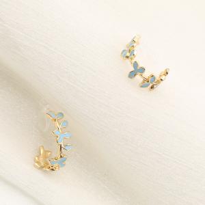樹脂ノンホールピアス エポ付きフラワーのフープ...の詳細画像5