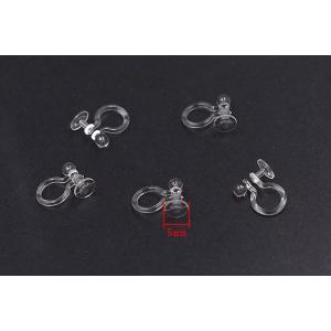 樹脂ノンホールピアス 丸皿 5mm クリア【10ヶ】の詳細画像1