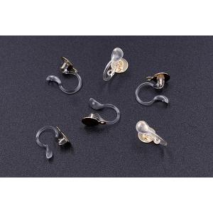 樹脂ノンホールピアス 丸皿 6mm カン付き ...の詳細画像2
