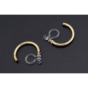 ノンホールピアス 樹脂イヤリング Cフープ 1...の詳細画像3