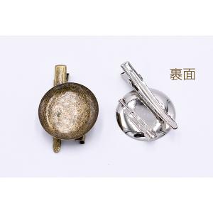1円おまけ商品ブローチ台 丸皿 30mm ヘア...の詳細画像2