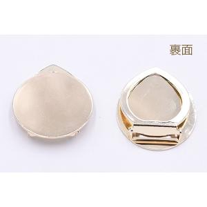スカーフボタン 丸皿 30mm 裏面ハート型【1ヶ】の詳細画像2