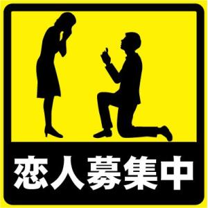 恋人募集中 おもしろステッカー カーステッカー カーグッズ  シール ユーモアステッカー ジョークグ...