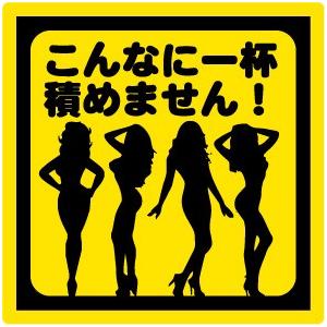 こんなに一杯積めません おもしろステッカー カーステッカー カーグッズ バイク シール 雑貨 車 二輪 旧車 愛車 ドレスアップ カスタムカー St 1027 Custom Fan 通販 Yahoo ショッピング