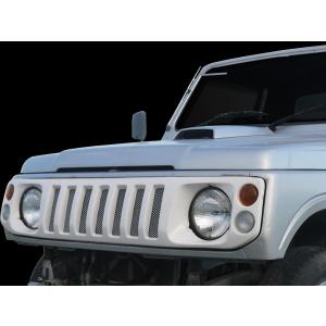 ジムニー フロントグリル スポーツメッシュ マットブラック JA12 JA22