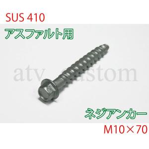 アスファルト用ネジアンカー 10×70L SUS410 1箱（100本入