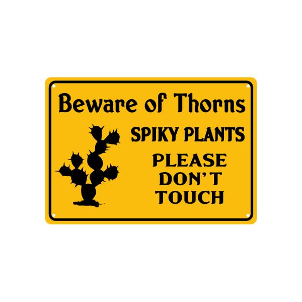 ガーデンサインプレート ドライガーデン 36cm＊25cm Beware of Thorns YE