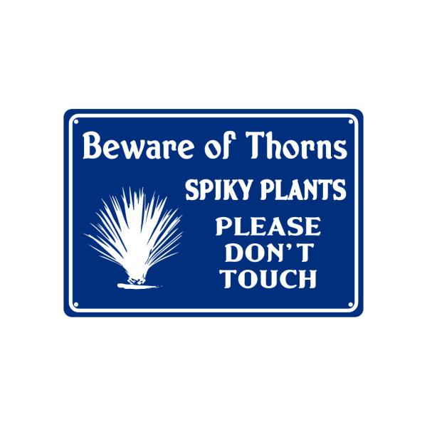 ガーデンサインプレート ドライガーデン 36cm＊25cm Beware of Thorns BL