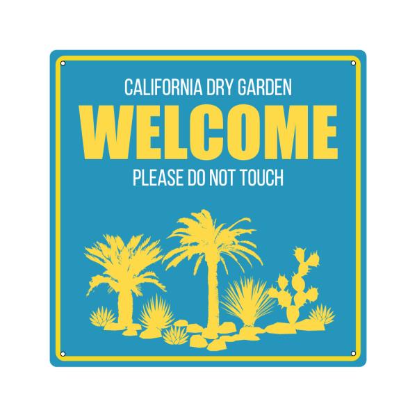 ガーデンサインプレート ドライガーデン  36cm＊36cm 「WELCOME BL」