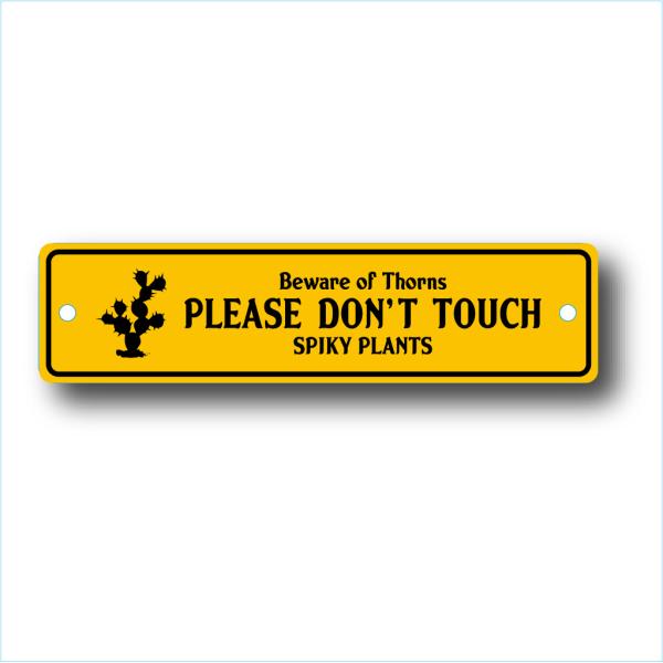 ガーデンサインプレート ドライガーデン 28cm＊7cm 「SPIKY PLANTS YE」