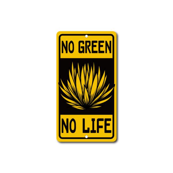 ガーデンサインハウスプレート ドライガーデン 23cm＊12.5cm NO GREEN NO LIF...