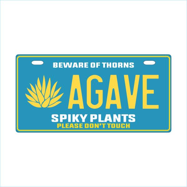 ガーデンサインプレート ドライガーデン 30cm＊15cm AGAVE　メキシコ