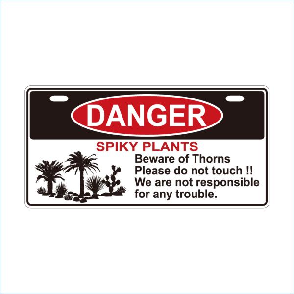 ガーデンサインプレート ドライガーデン 30cm＊15cm DANGER BK