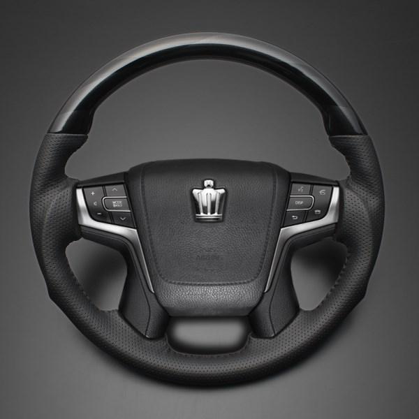 フェガーリ クラウン 210系 ハイグレード ウッド&amp;レザー ステアリング ガングリップ LSCW-...