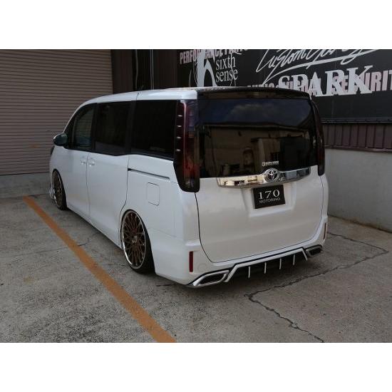 シックスセンス ノア 80系 リアアンダーガーニッシュ マフラーリング付き ABS　ブラックカーボン...