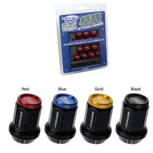 協永産業 極限 貫通ナット　アルミキャップ付 16個入 M12xP1.5 有効ネジ20mm ナット外...