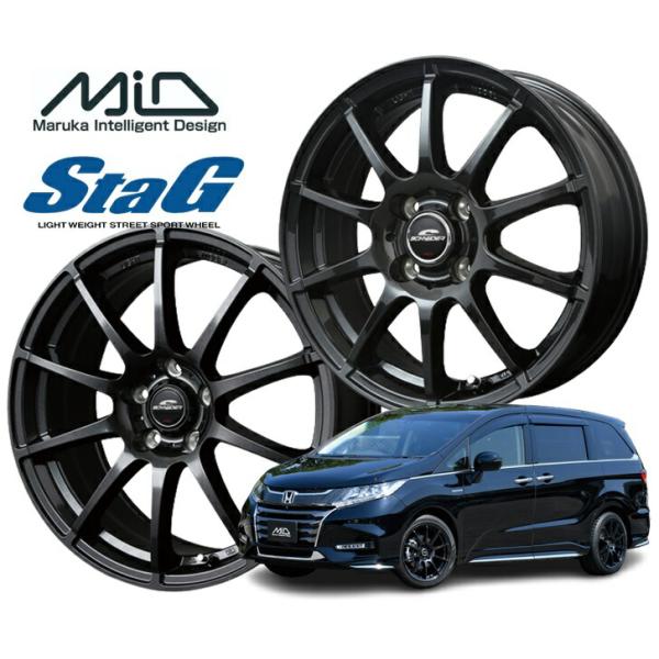 13インチ 4H100 4B+42 4穴  ホイール 4本  ストロングガンメタ MID WHEEL...