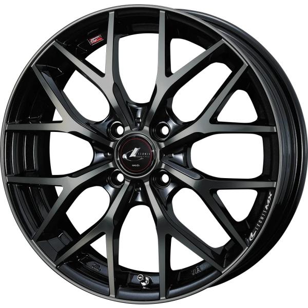 16インチ 4H100 6.0J 6J+50 4穴 ウェッズ レオニス エムエックス ホイール 4本...