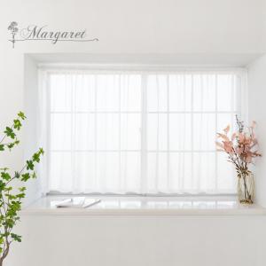 【115×89】変形の出窓などに　リネン調カーテンとレースカーテン　各1枚 出窓カーテン レース 2枚組 花柄 フラワー柄 幅150cm 両開き 丈