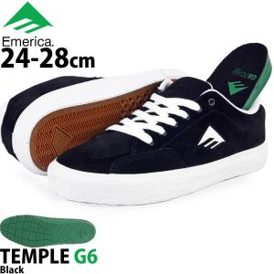 エメリカ スニーカー テンプル ブラック 24-28cm emerica Temple G6 Black スケボー スケートボード シューズ スケシュー メンズ 靴 ファッション スエード 黒｜cutback2