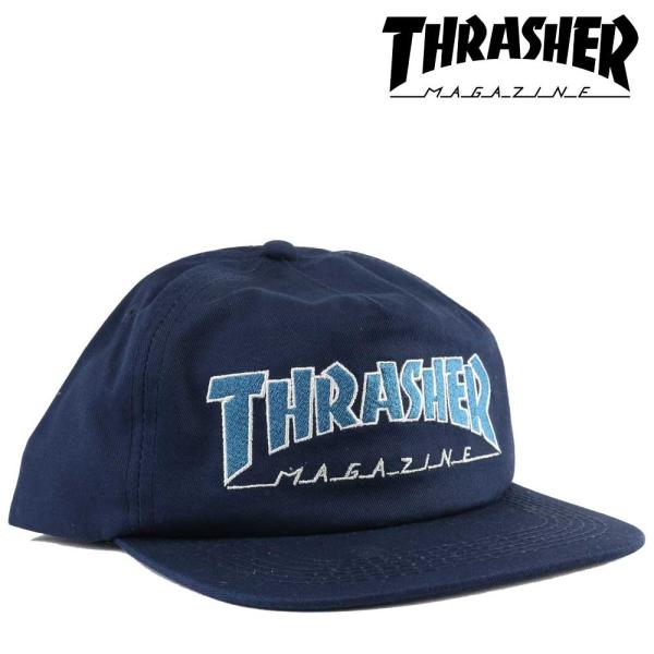 スラッシャー Thrasher キャップ 帽子 Outlined Snapback メンズ ブランド...