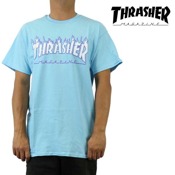 クリックポスト対応スラッシャー Thrasher Tシャツ 半袖  Flame Logo メンズ ブ...