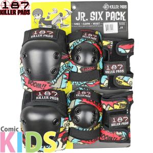 187 スケボー キッズプロテクター コミック 子供 3点セット Killerpads Junior Six Pack Comic ヒジ ヒザ 手首 キラーパッド スケートボード｜cutback2