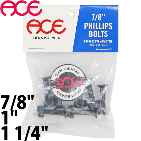 エース ハードウェア 7/8" 1" 1 4/1" スケボー ボルト ナット ネジ パーツ ACE ...