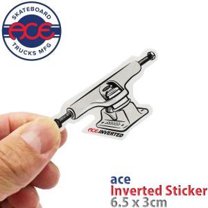 エース スケボー ステッカー ace Inverted 6.5ｘ3cm Sticker スケートボード インバーテッド ブランド ロゴ シール 正規品