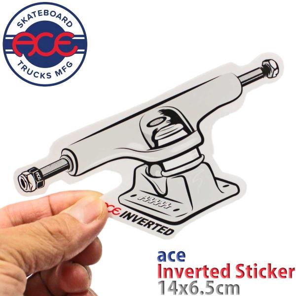 エース スケボー ステッカー ace  Inverted 14Ｘ6.5cm Sticker スケート...